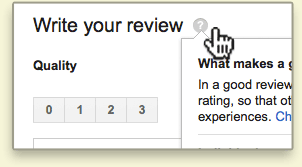 Google+ Help Window