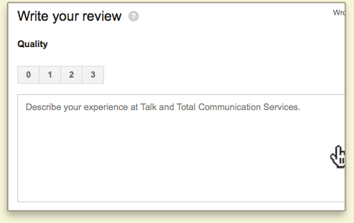 Google+ Review Window